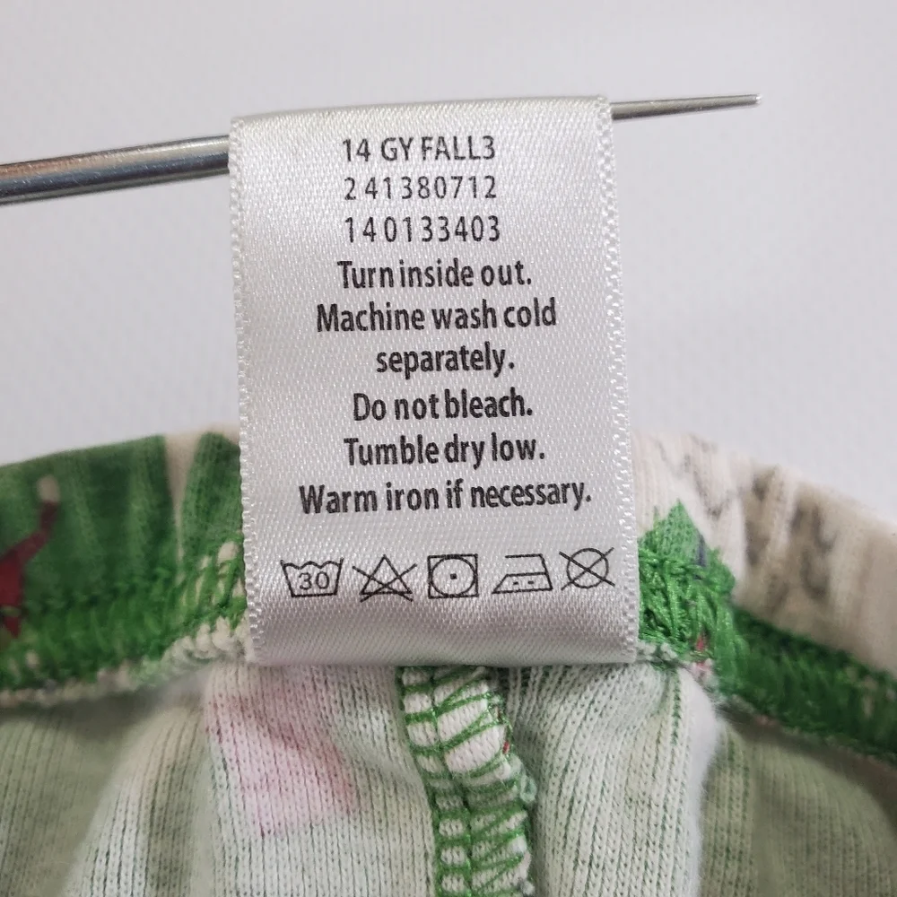 K1168 * Gymboree Winter Holiday Owl Print Pajama Bottoms Green White Size 8